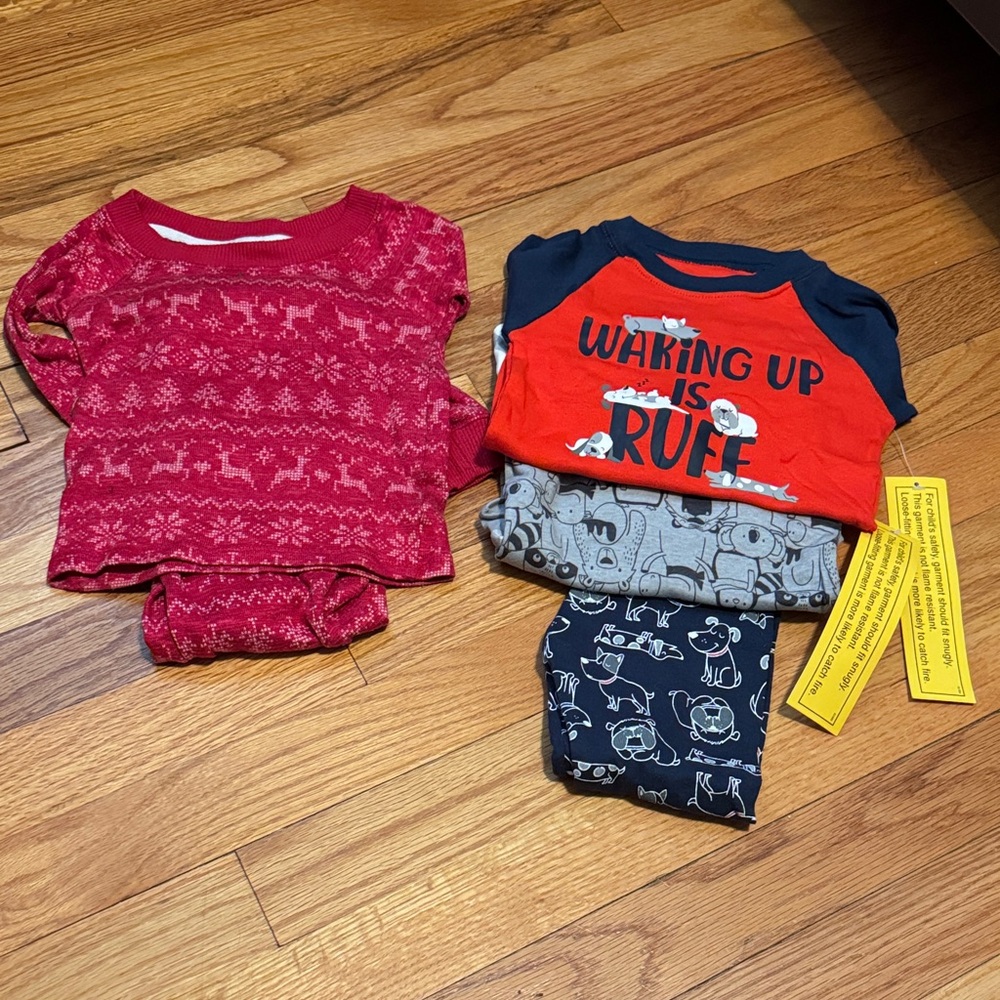 Red and Gray Baby Outfit Set